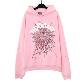 Sp5der Logo Spiderweb Hooded Long-Sleeve Sweatshirt-4599  