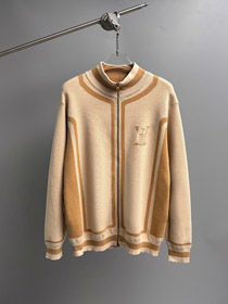 Louis Vuitton LV popular influencer-style intarsia knit sweater jacket-5481  